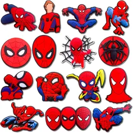 15/16Pcs Superhero Charms Fits for Clog Sandals Shoe Decoration, Cartoon Accessories for Shoes