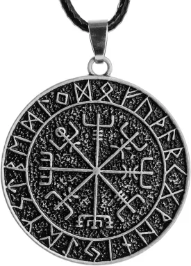 1PCS Norse Viking Necklace For Men Compass Vegvisir Necklace Talisman Jewelry, Mens Viking Gift