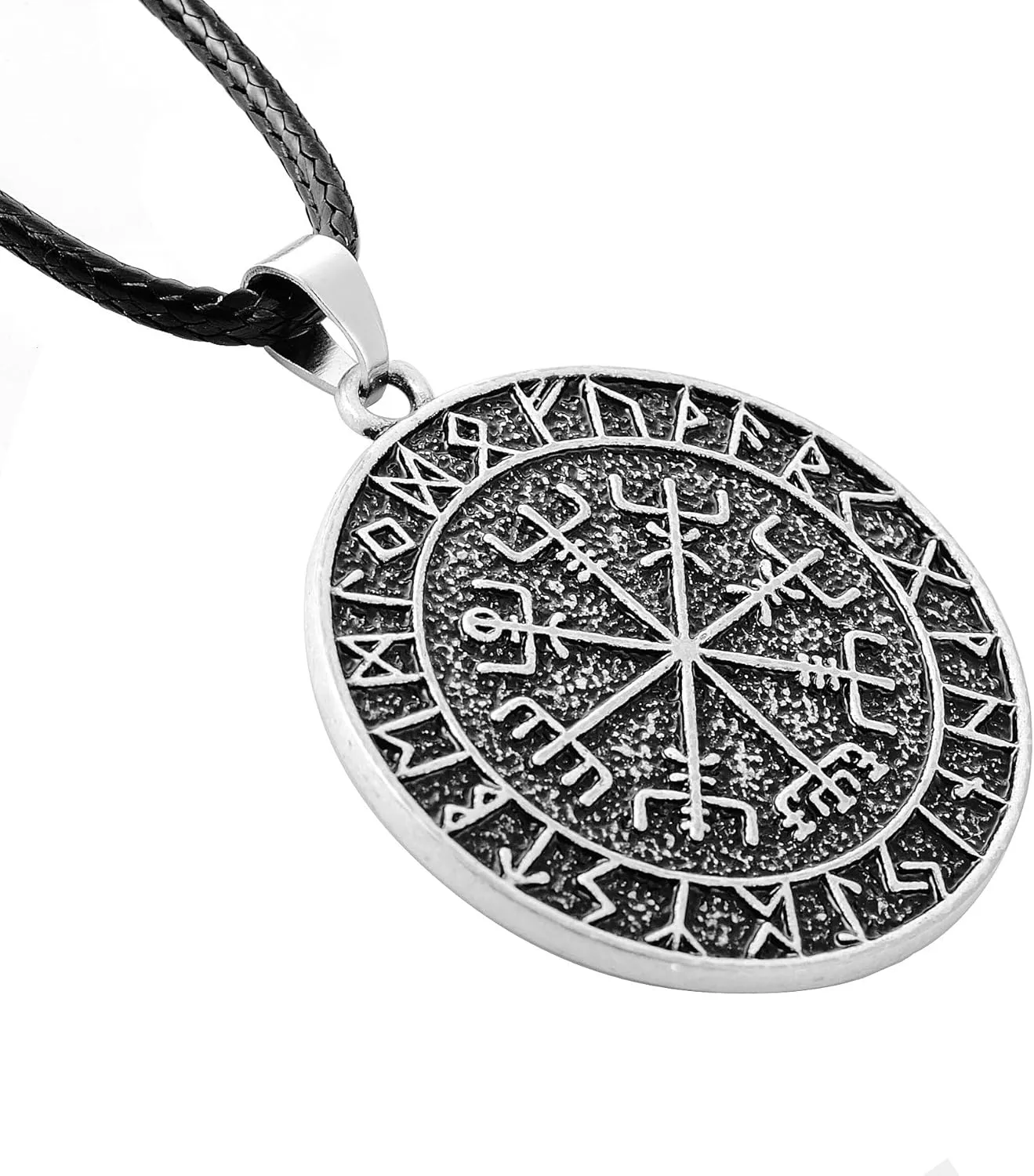 1PCS Norse Viking Necklace For Men Compass Vegvisir Necklace Talisman Jewelry, Mens Viking Gift