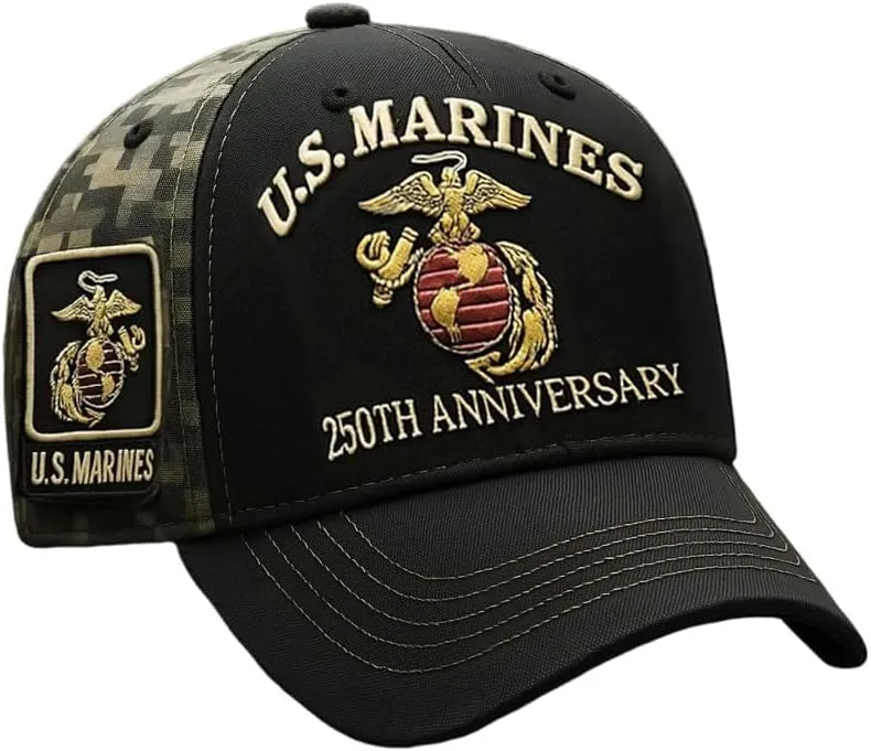250th Anniversary Tribute Cap,Marine Corps 250th Anniversary Hats Adjustable Marines Hat Veterans Soldier Baseball Cap