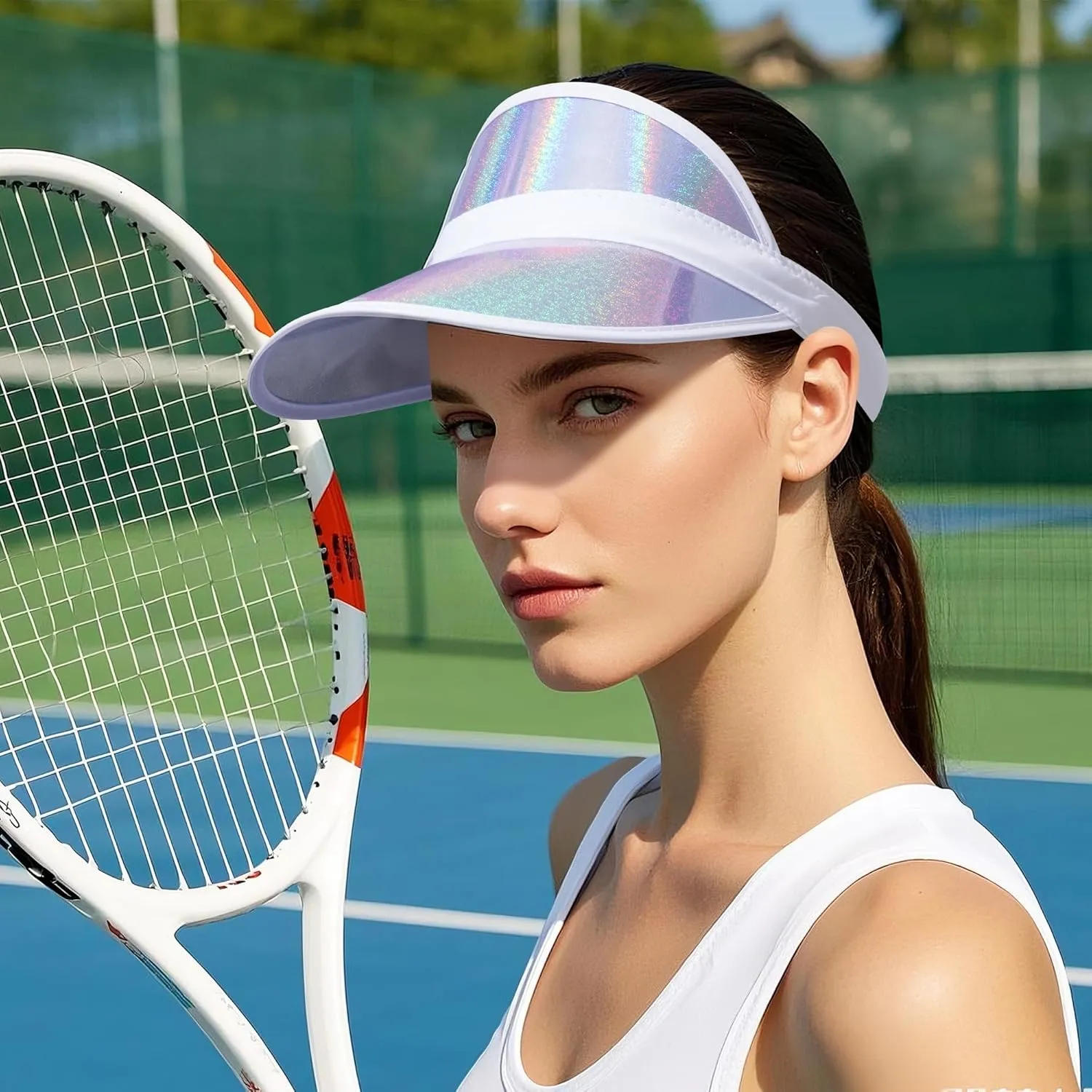3 Pack Sun Visor Hats Women Men Clear Colored Plastic Tennis Beach Sport Cap Adjustable Golf Sunhat Headwear