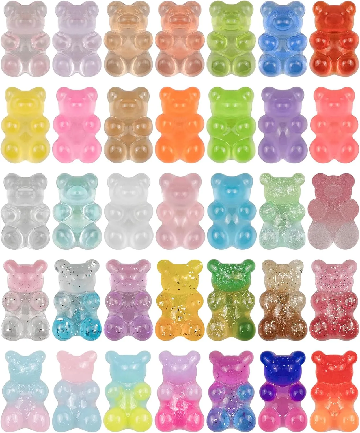 35Pcs Gummy Bear Decoration Charms Gift for Boys Girls Kids Teens Men and Women Adults