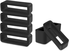 6 Pcs Watch Band Loop Holder Keeper for Resin Belt, Replacement Fastener Rings for Silicone Leather Rubber Watch Strap, Durable Fastener Retainer Size(22mm)