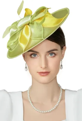 BABEYOND Derby Hats for Women - Fascinators Tea Party Hats Headband Wide Brim Fascinator Wedding Cocktail Flower Feathers