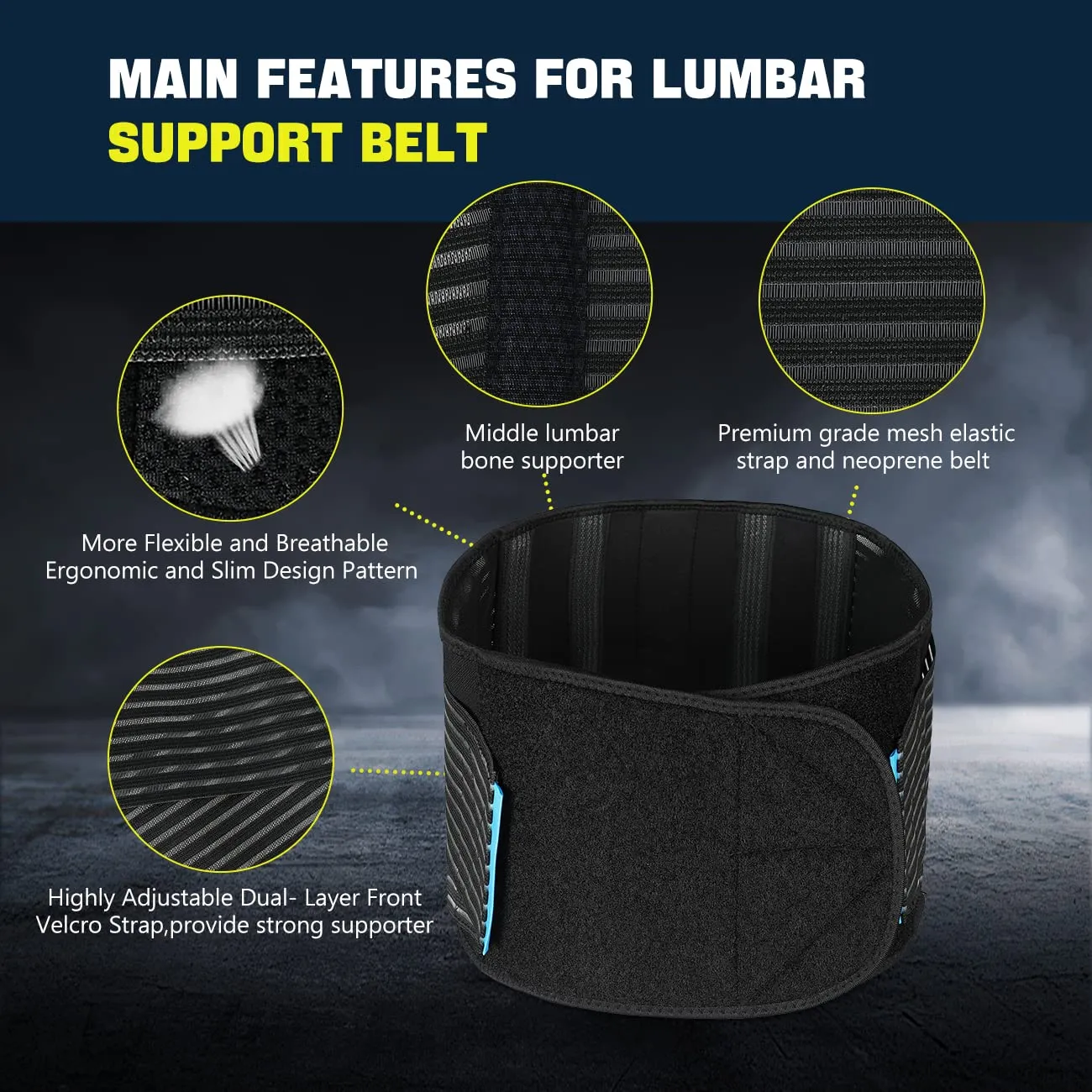 Back Brace Lumbar back Support Belt for Lower Back Pain Relief, Weight lifting, House Cleaner,Compression Belt for Men and Women