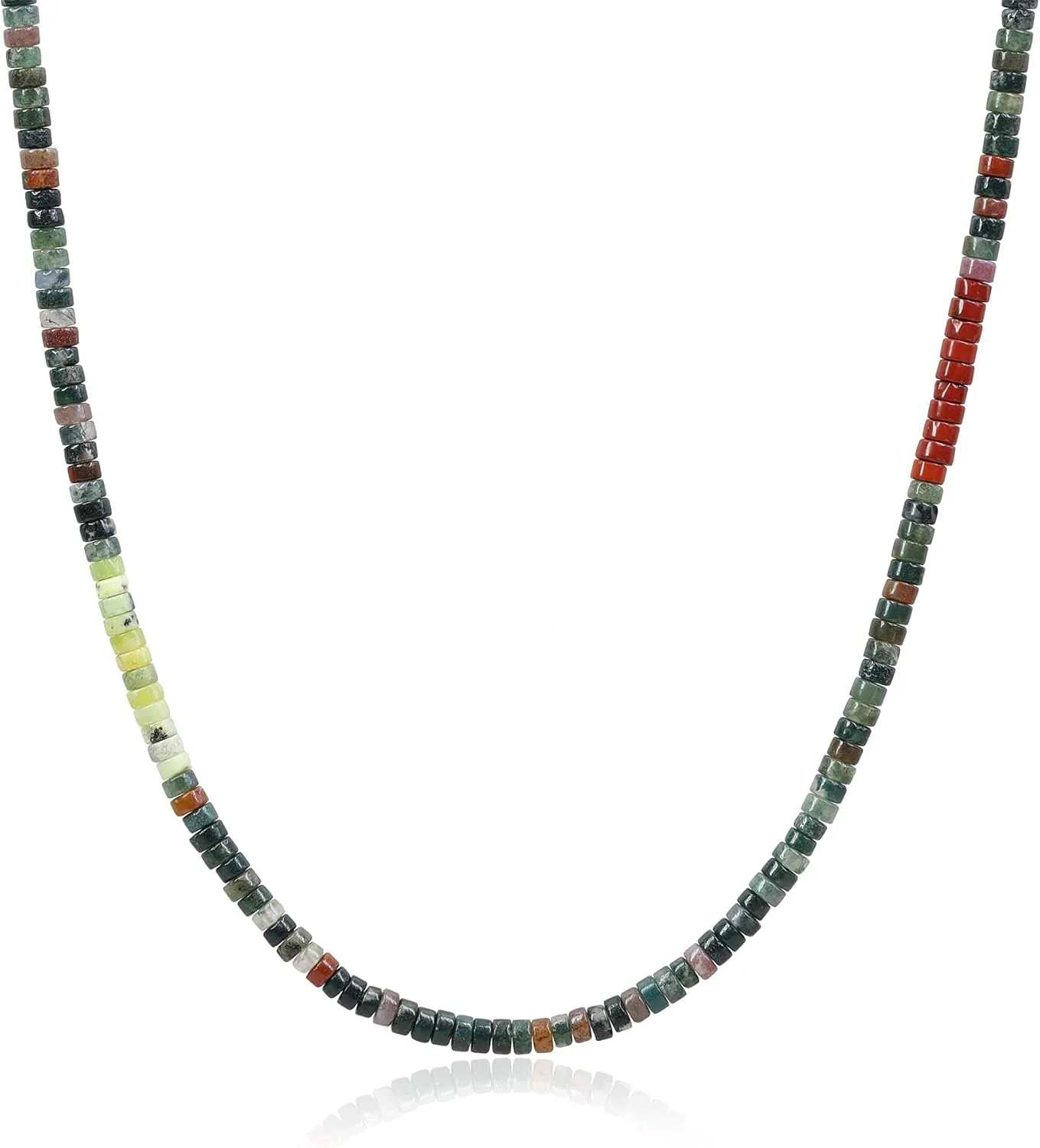 COAI Men's Beaded Necklace, Heishi Crystal Necklace for Men 20-26??
