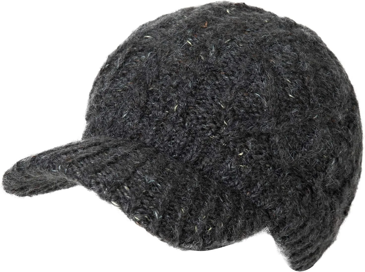 Comhats Womens Winter Wool Newsboy Hats Knitted Billed Crochet Beanies with Brim Skull Visors Ski Casual