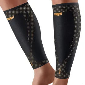 Copper Calf Compression Sleeves for Men and Women, Leg Compression Sleeve for Shin Splint Relief, Calf Sleeves for Men Running, Fitness (1 Pair)