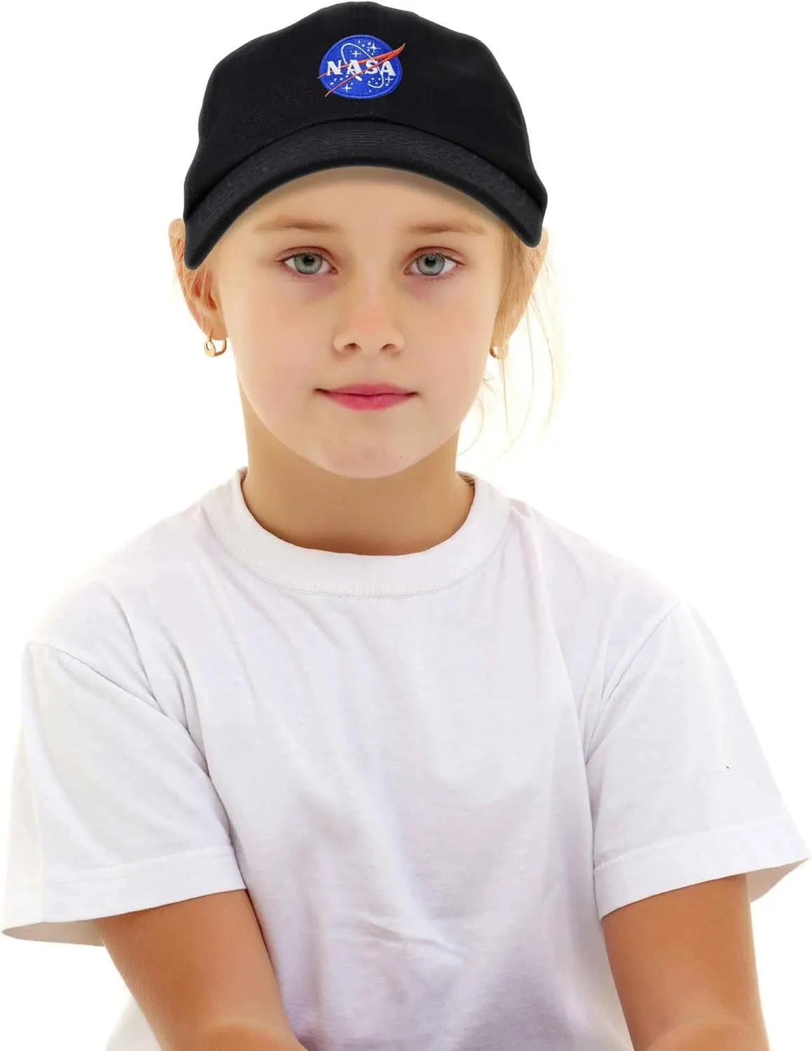 DALIX NASA Meatball Insignia Worm Logo Kids Hat Baseball Cap Girls Boys
