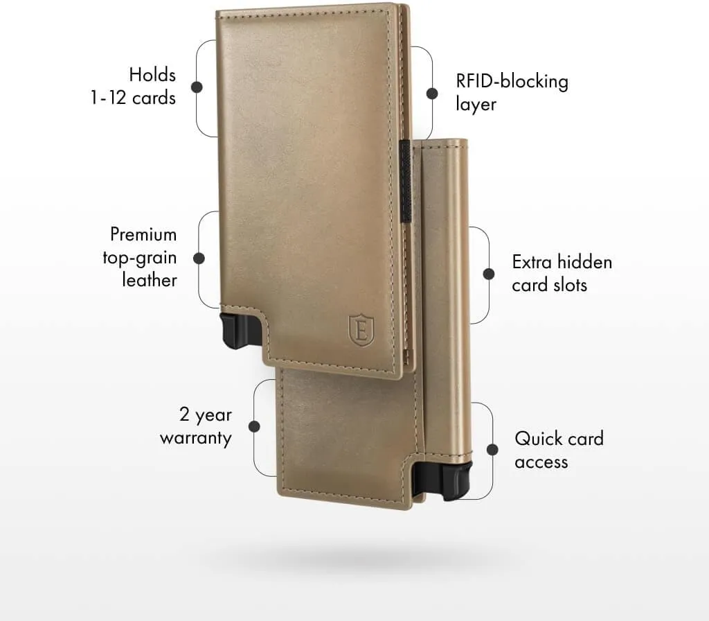Ekster Parliament Men's Wallet | RFID Blocking Leather Minimalist Wallet | Slim Wallet for Men - Designed for Quick Card Access with Push Button