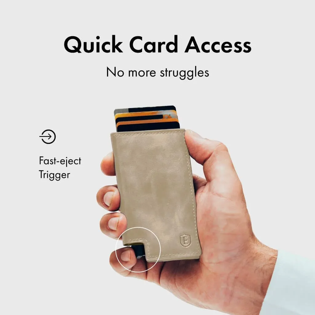 Ekster Parliament Men's Wallet | RFID Blocking Leather Minimalist Wallet | Slim Wallet for Men - Designed for Quick Card Access with Push Button