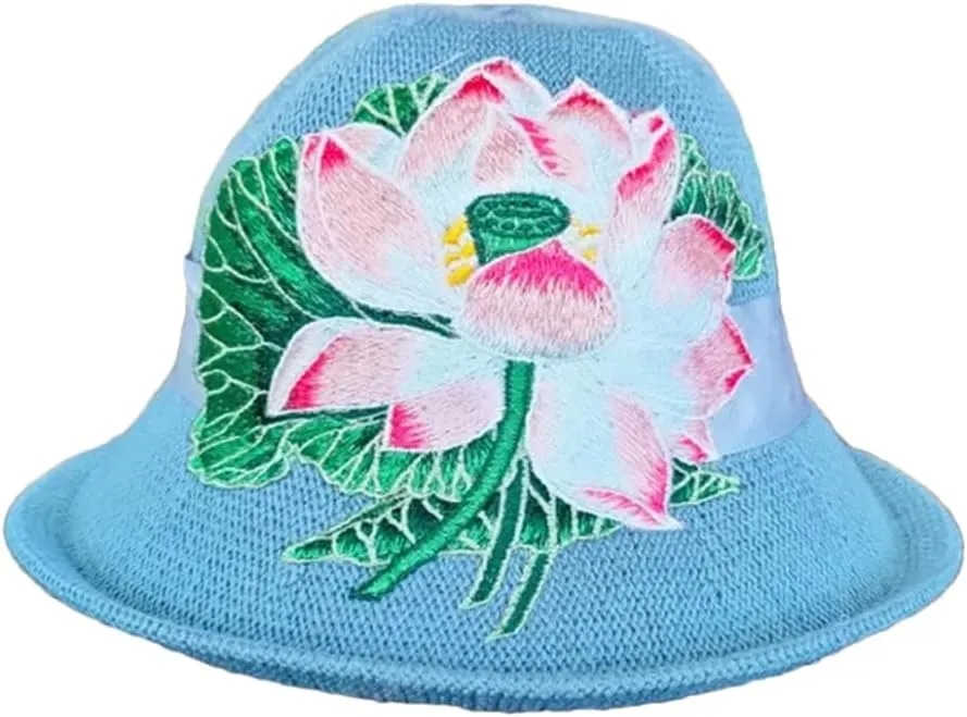 Fedora Hat EmbroideAutumn Wool Hat Embroidery Hat Ethnic Big Jazz Hat for Men and Women