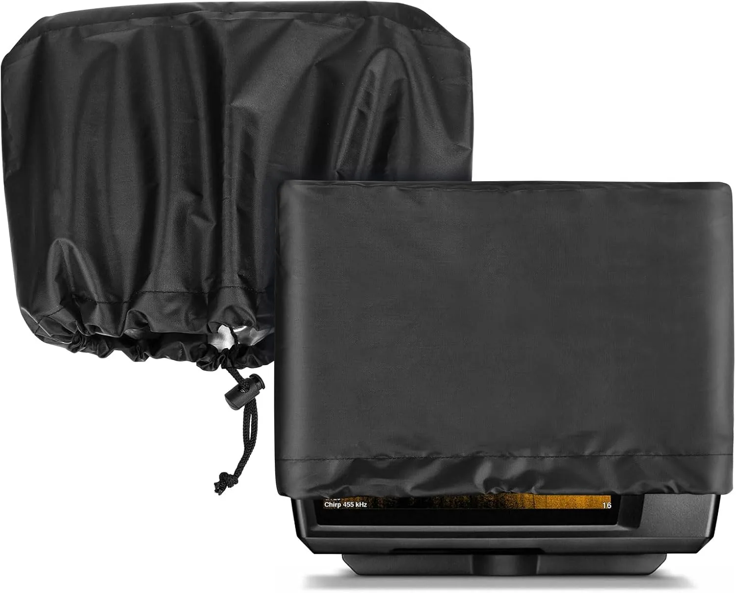Fish Finder Cover Compatible with Lowrance, Humminbird 7 Inches Models Drawstring fishfinder Cover Fit for Lowrance Hook Reveal 7,Water Resistant Suncover Fit for Most of Helix 7 SeriesBlack 2 Pack