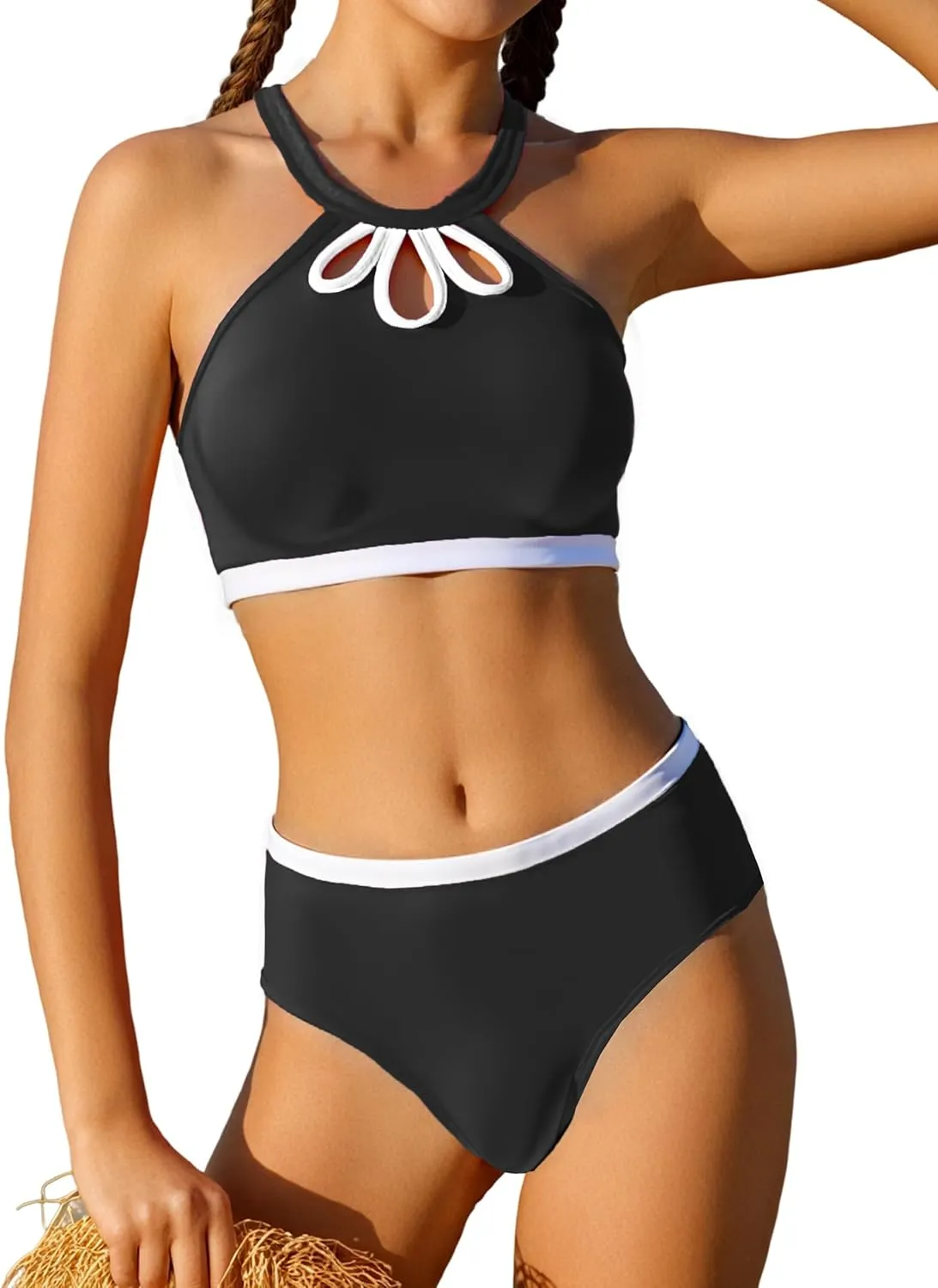 Girls' 3 Piece Swimsuit Bikini Set with Cover Up Skirt Boho Floral Bathing Suit for Beach Pool 7-16 Years