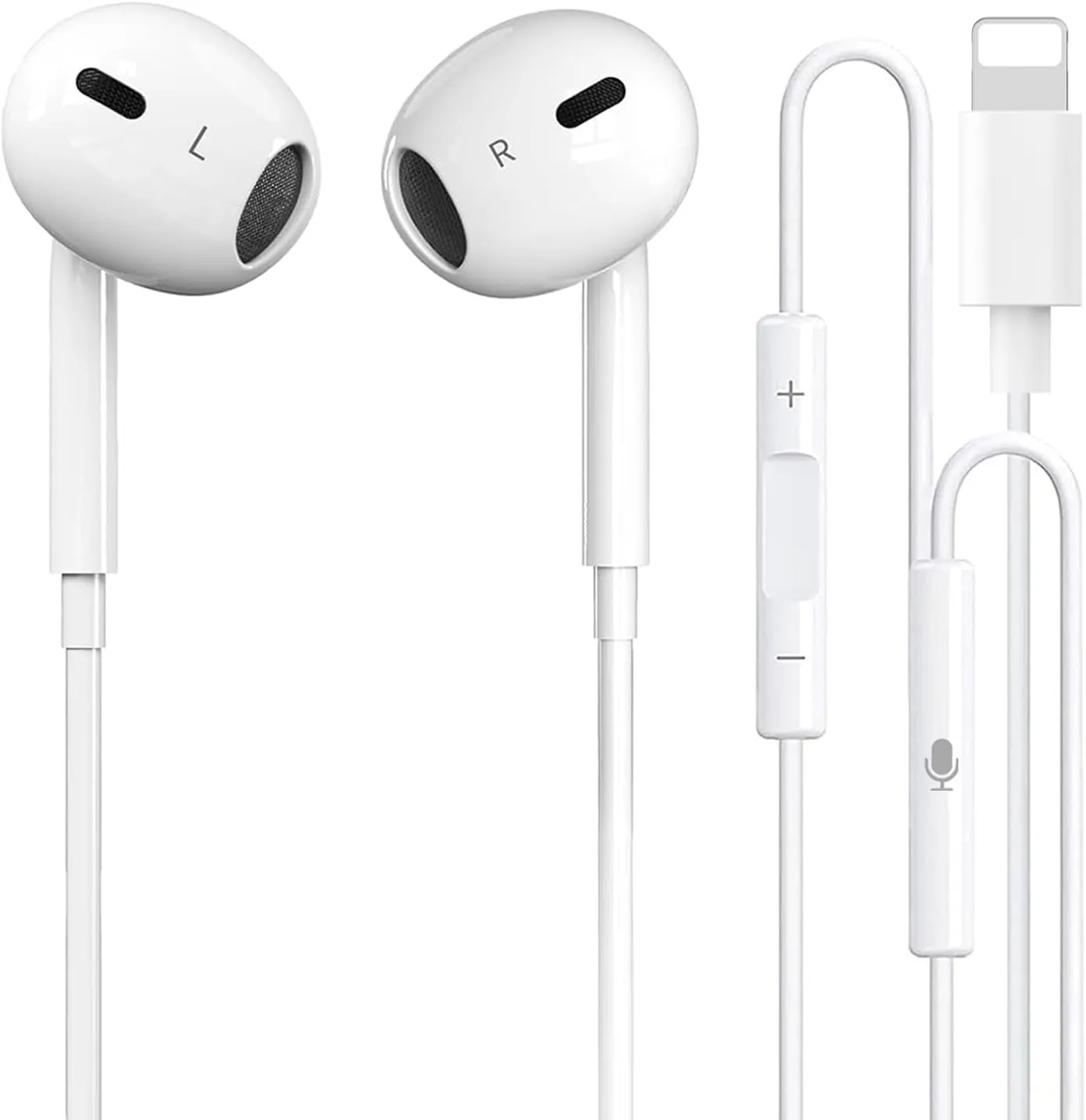iPhone Headphones Wired Earbuds [MFI Certified] In-Ear Headphones with Lightning Connector (Built in Microphone & Volume Control) Compatible with iPhone 14 Pro/13 Pro Max/12/11/XR/XS/X/8/7/SE/Plus