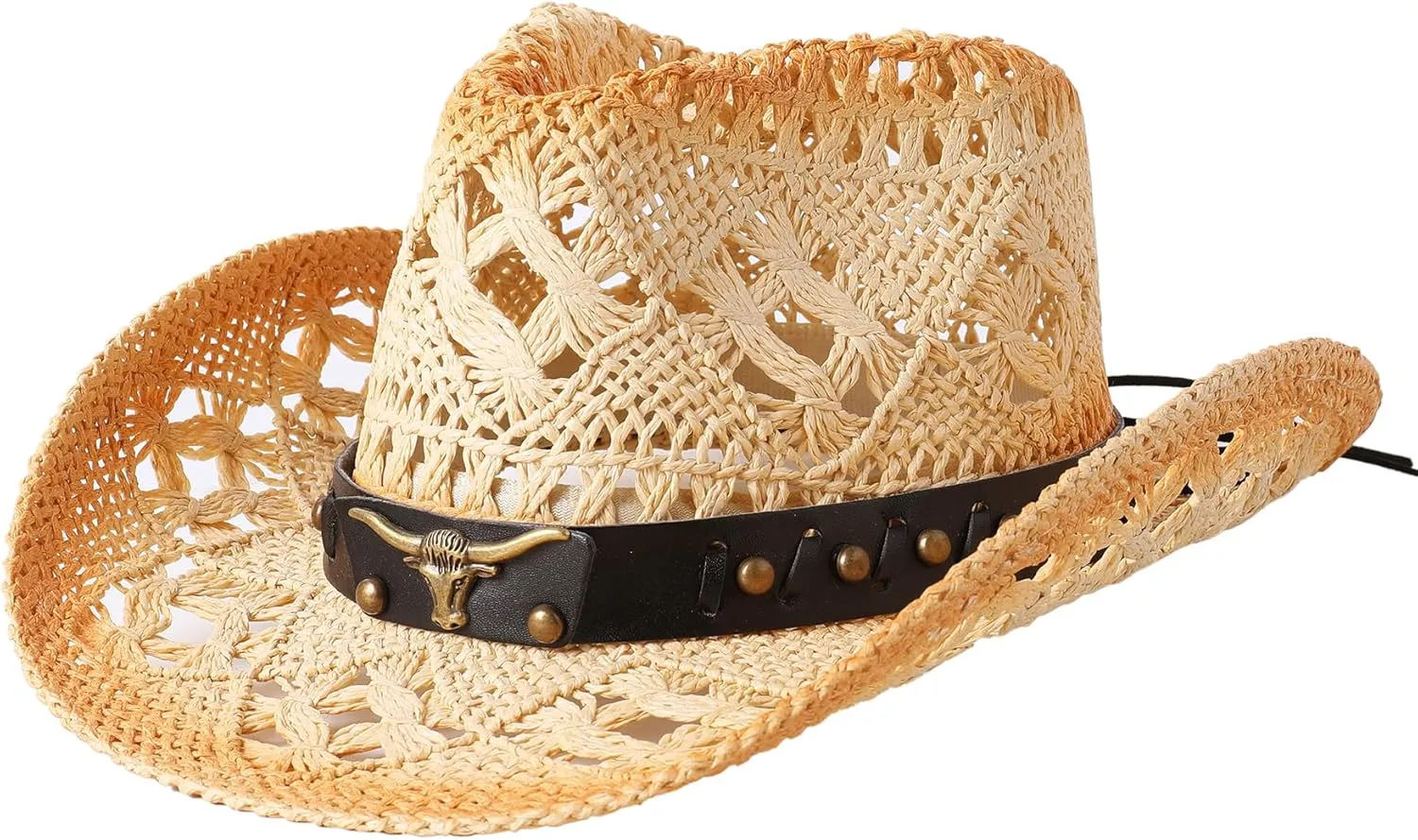 Jastore Straw Cowboy Hats for Toddler Girls Boys Summer Sun Hat Belt Buckle Cowgirl Western Hat for Kids