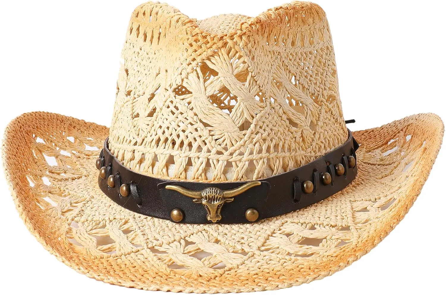 Jastore Straw Cowboy Hats for Toddler Girls Boys Summer Sun Hat Belt Buckle Cowgirl Western Hat for Kids