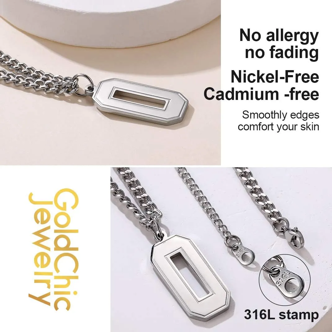 KeyStyle Number Necklace For Men Women, Custom Youth Baseball Necklaces with Numbers for Boys, Personalized Jersey Number Chain Sports Fans Pendant Soccer Football Basketball for Girls