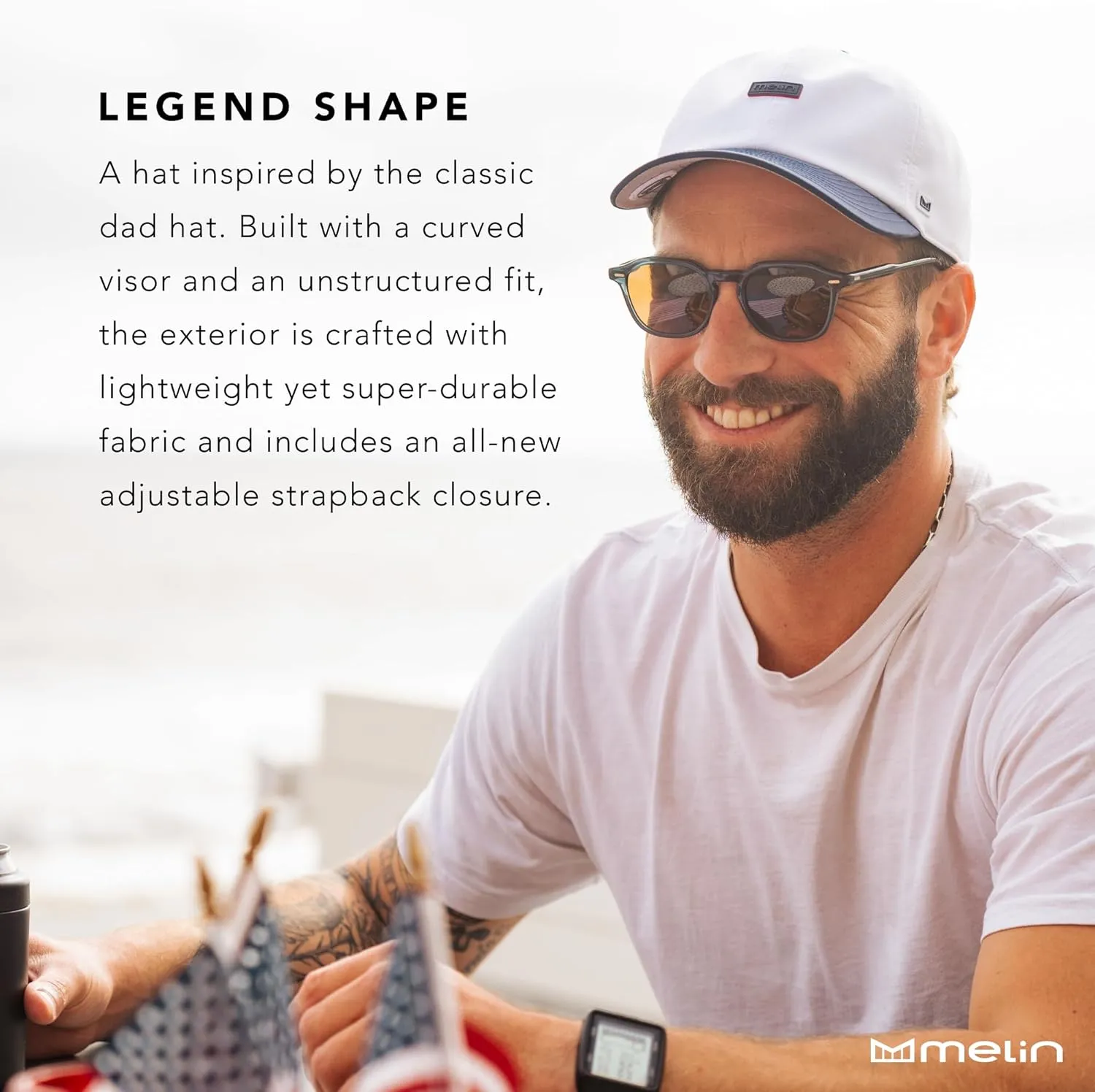 melin Legend Americana Hydro, Men's Performance Dad Hat, Water-Resistant Baseball Caps, Golf, Running, or Workout Hat