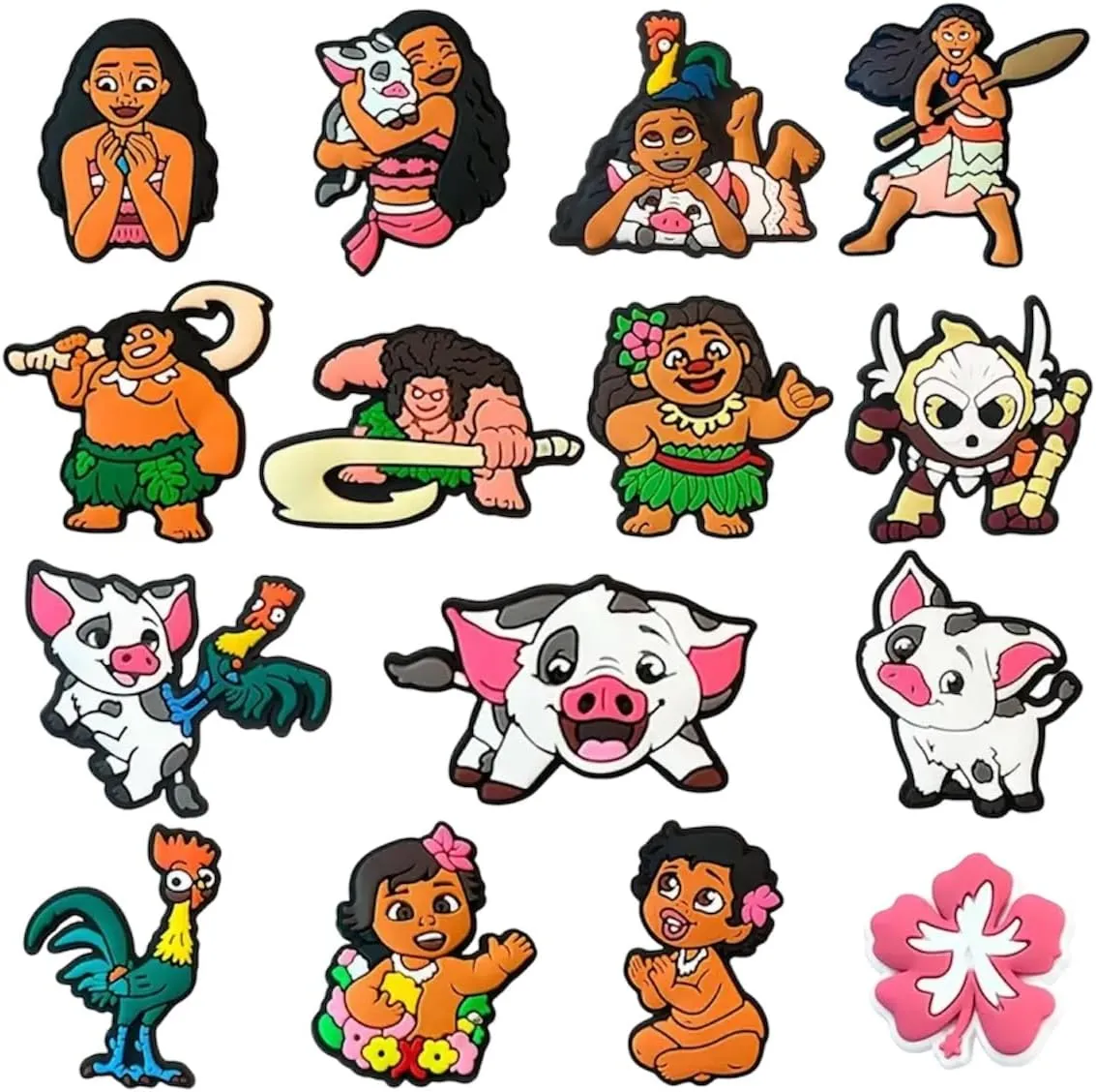 Moana Shoe Charm Set, 15 Pieces