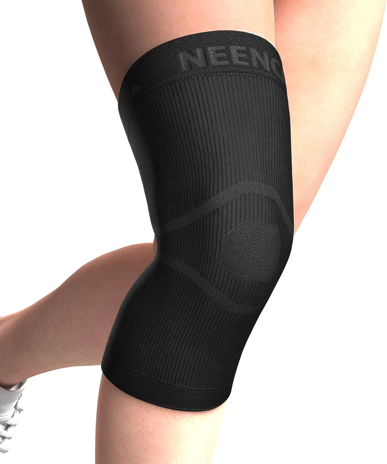 NEENCA Ultra-thin Knee Sleeve for Knee Pain, Lightest Knee Compression Sleeve with Graphene Ions Infused Fabric for Pain Relief, Swelling, Arthritis, Poor Circulation, Running, Sport- FSA/HSA Approved