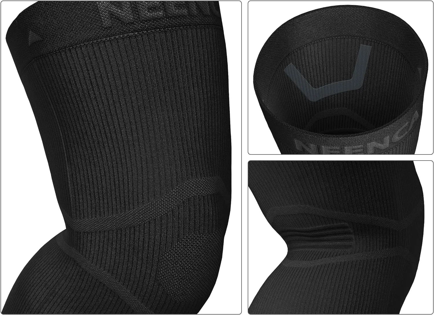 NEENCA Ultra-thin Knee Sleeve for Knee Pain, Lightest Knee Compression Sleeve with Graphene Ions Infused Fabric for Pain Relief, Swelling, Arthritis, Poor Circulation, Running, Sport- FSA/HSA Approved