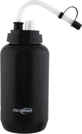 Pro Impact Squeezable Water Bottle with Bendable Long Straw and Spray cap - LDPE BPA Free Plastic - Hydration for Baseball Hockey Gym MMA Yoga Boxing Cycling Softball Football Lacrosse (35.5 Oz.)