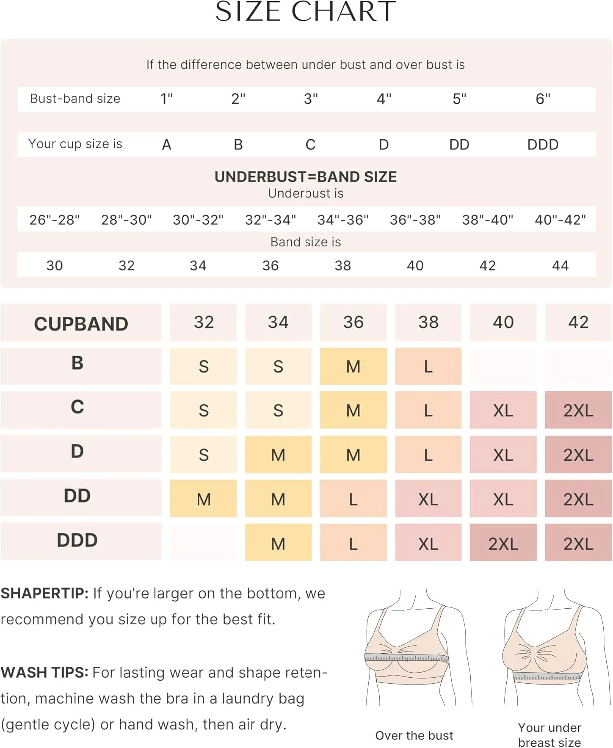SHAPELLX Wireless Comfy Bra for Women Seamless Bra Non Padded Soft Bralette V Neck Everyday Bras with 4 Rows of Hooks