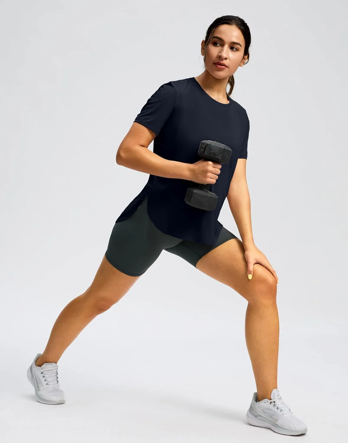Soothfeel Women's Short Sleeve Workout Shirts UPF 50  Sun Protection Breathable Athletic Tee Tops Gym Running Yoga T-Shirts