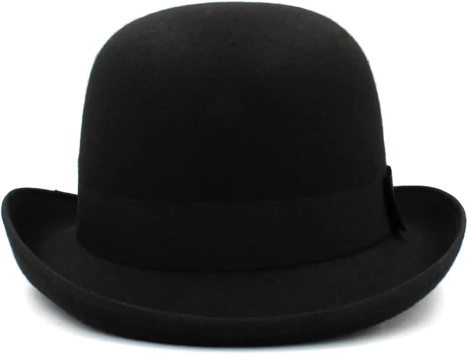 Top Hats Men Women Wool Blend Oval Top Bowler Hats Woolen Fedora Caps Feather Sunhat Adjustable UK M-L US 7 1/8-7 3/8(Wine Red,Wool Blend)