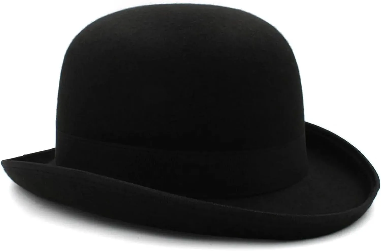 Top Hats Men Women Wool Blend Oval Top Bowler Hats Woolen Fedora Caps Feather Sunhat Adjustable UK M-L US 7 1/8-7 3/8(Wine Red,Wool Blend)