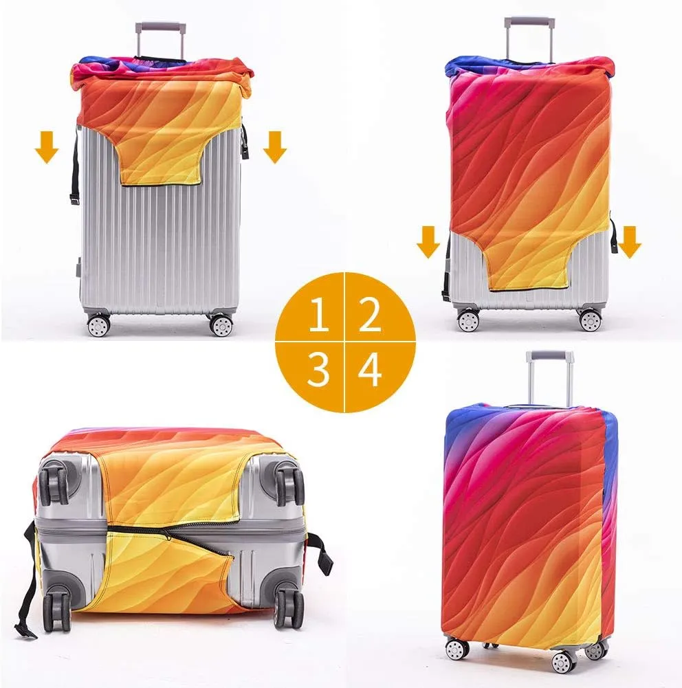 TRAVELKIN Luggage Cover Washable Suitcase Protector Anti-scratch Suitcase cover Fits 18-32 Inch Luggage