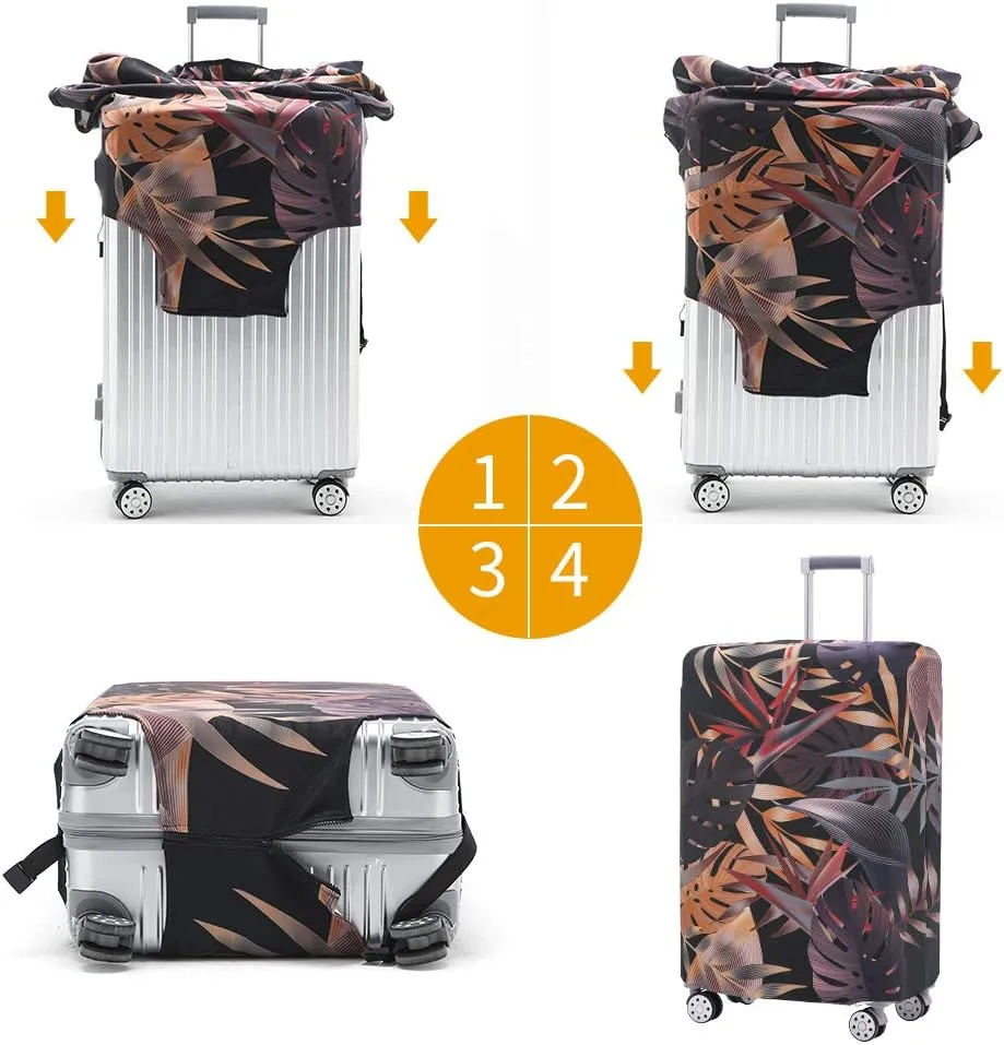 TRAVELKIN Luggage Cover Washable Suitcase Protector Anti-scratch Suitcase cover Fits 18-32 Inch Luggage