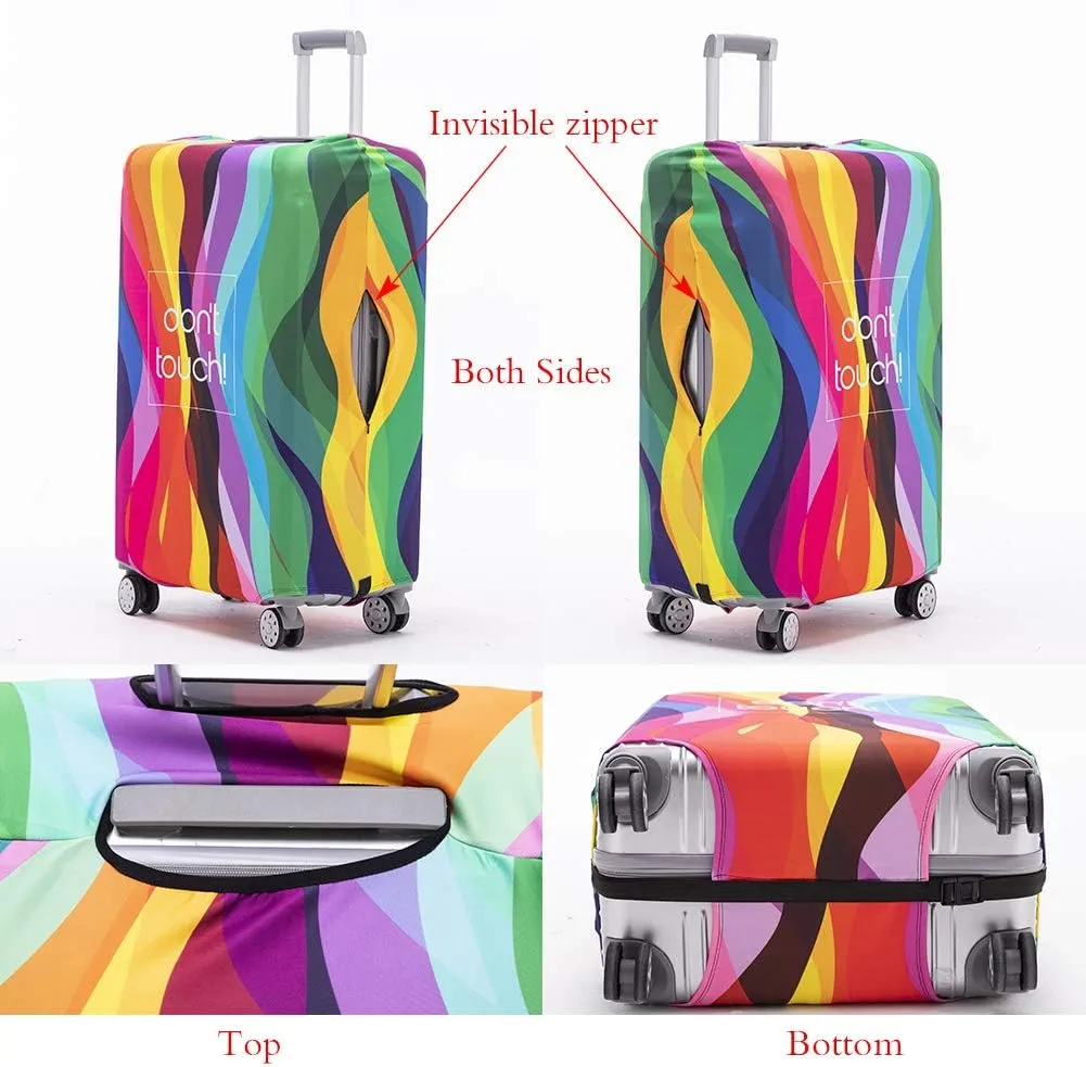TRAVELKIN Luggage Cover Washable Suitcase Protector Anti-scratch Suitcase cover Fits 18-32 Inch Luggage