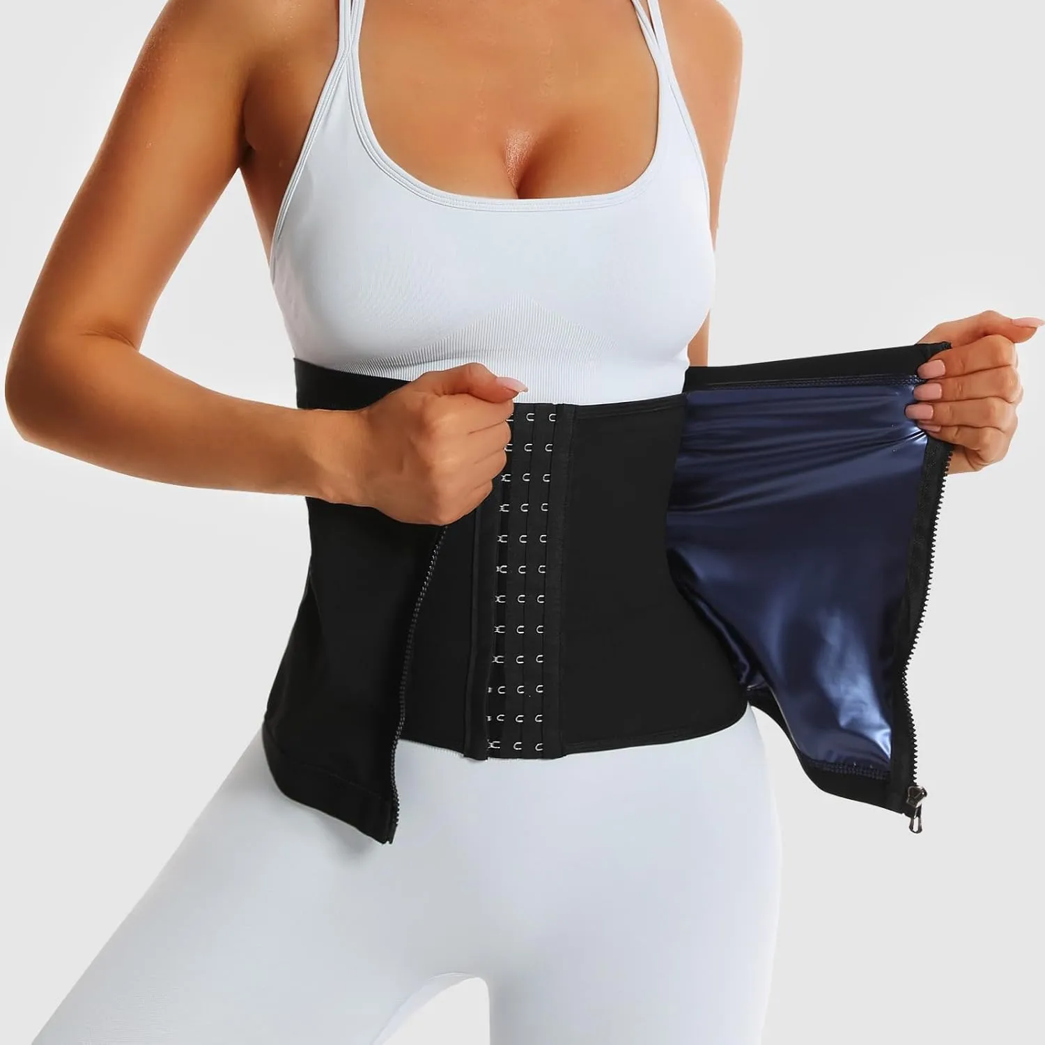 Women's Waist Trainer Corset - Polyurethane Exercise Belt Sweat Band for Working Out