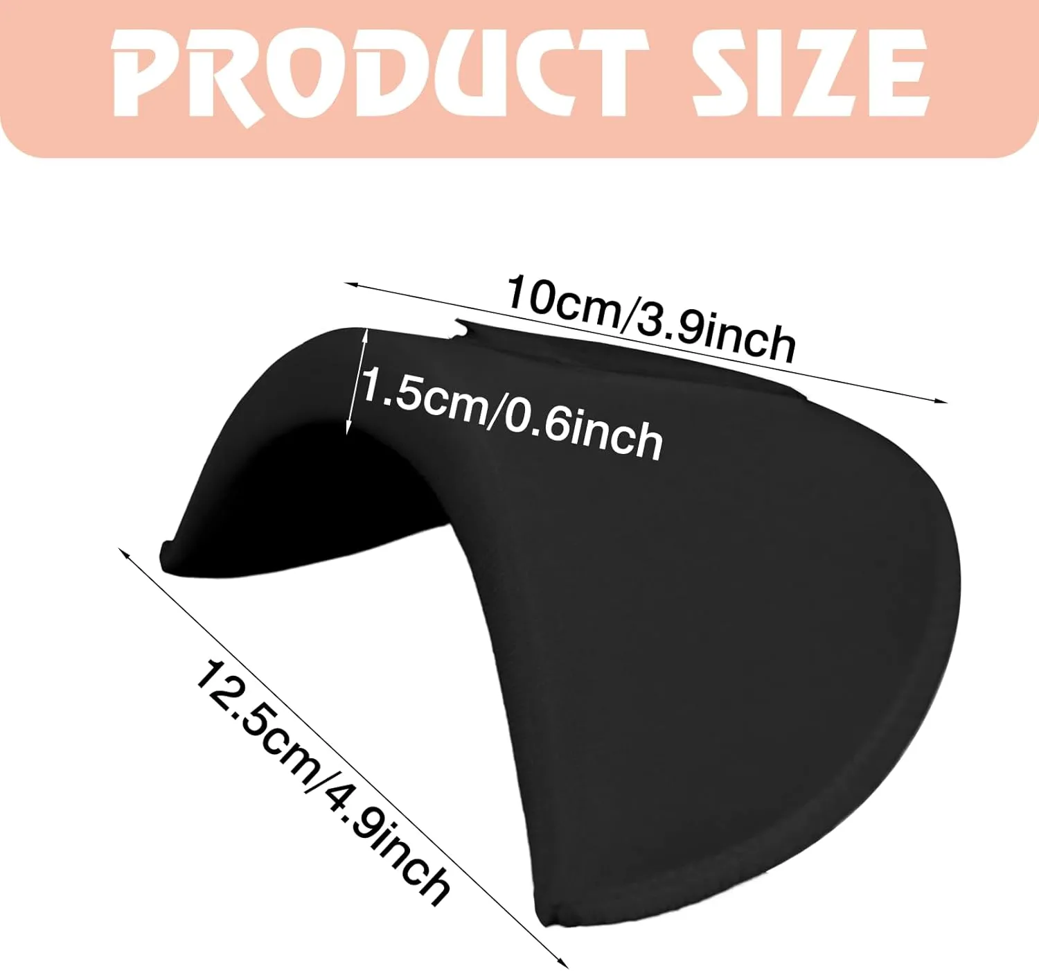 Zaruatu 4 Pairs Set-in Shoulder Pads 1.5cm Thickening Foam Shoulder Pads for Womens Clothing Sewing Supplies Breathable Sponge Pads for Sloping High Low Shoulders Blazer Suit (Black & Skin)